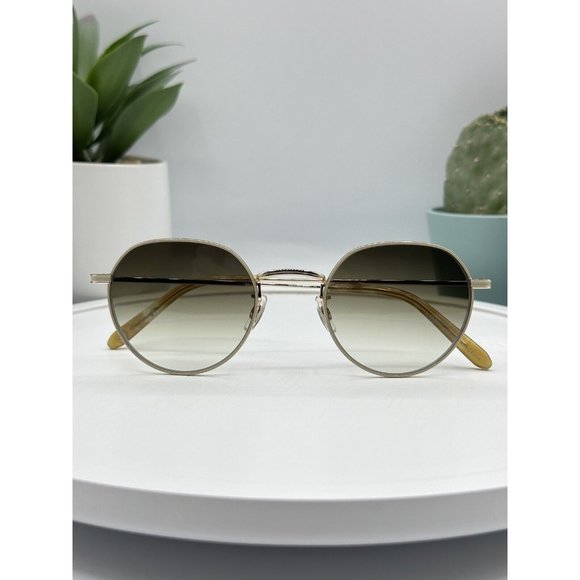 Garrett Leight GLCO Unisex Sunglasses Fonda Color Bourbon-Brush Gold New - Picture 2 of 5